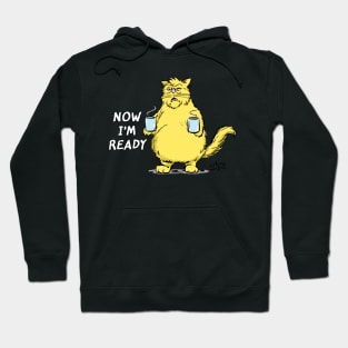 Funny Isaac Catz Cat Coffee cartoon Hoodie